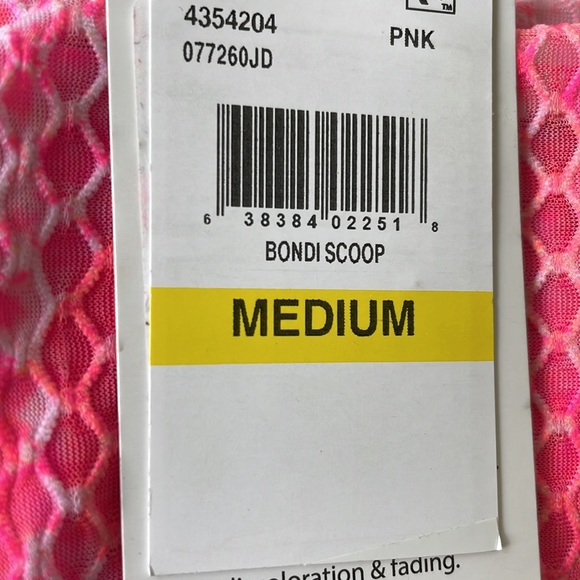 NWT M Isabella Rose scoop bikini bottom neon pinks corals high leg new hot pink - Picture 10 of 12